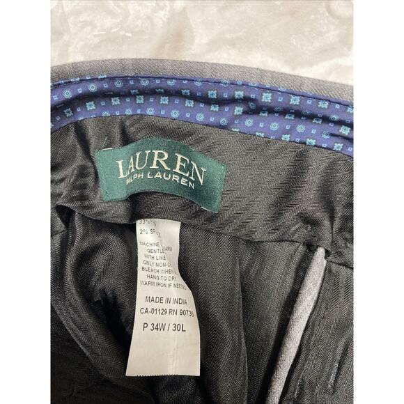 Ralph Lauren Mens Gray Pants Size 34W x 30L - Picture 3 of 4